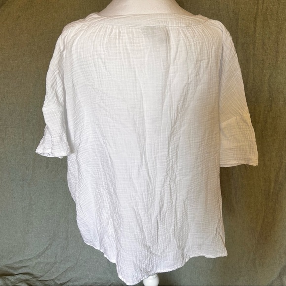 Joie 100% cotton tee muslin airy summer top - Picture 6 of 10